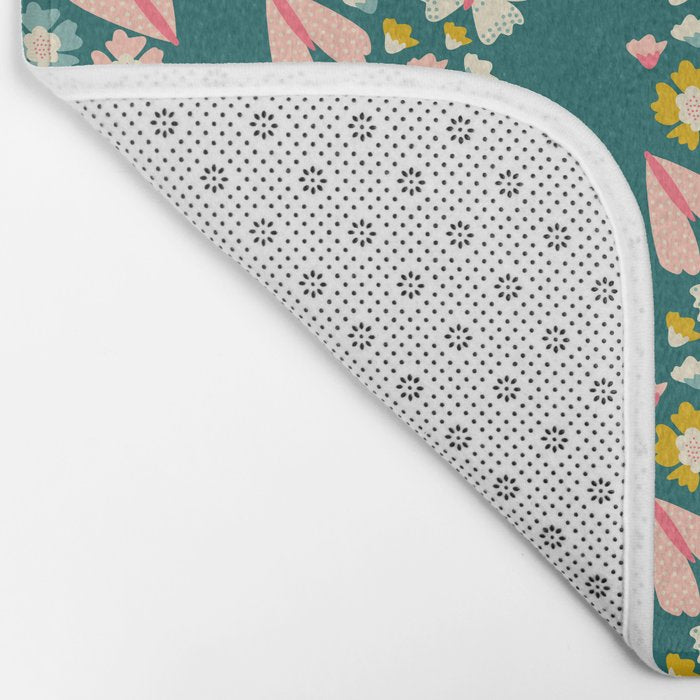 Floral Stripe Bath Mat Gallery Image 2