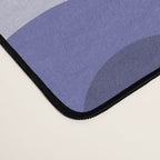 Mod Swirl Retro Abstract Pattern in Purple Periwinkle and Lavender Tones Desk Mat Gallery Image 4