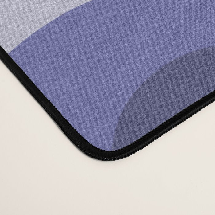 Mod Swirl Retro Abstract Pattern in Purple Periwinkle and Lavender Tones Desk Mat Gallery Image 4