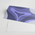 Mod Swirl Retro Abstract Pattern in Purple Periwinkle and Lavender Tones Wrapping Paper Gallery Image 2