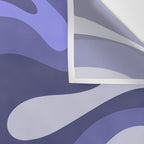 Mod Swirl Retro Abstract Pattern in Purple Periwinkle and Lavender Tones Wall Tapestry Gallery Image 3