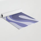 Mod Swirl Retro Abstract Pattern in Purple Periwinkle and Lavender Tones Yoga Mat Gallery Image 2