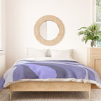 Mod Swirl Retro Abstract Pattern in Purple Periwinkle and Lavender Tones Duvet Cover Gallery Image 3
