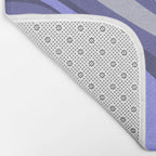 Mod Swirl Retro Abstract Pattern in Purple Periwinkle and Lavender Tones Bath Mat Gallery Image 2