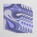 Mod Swirl Retro Abstract Pattern in Purple Periwinkle and Lavender Tones Wrapping Paper Gallery Image 3