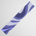 Mod Swirl Retro Abstract Pattern in Purple Periwinkle and Lavender Tones Table Runner Gallery Image 3