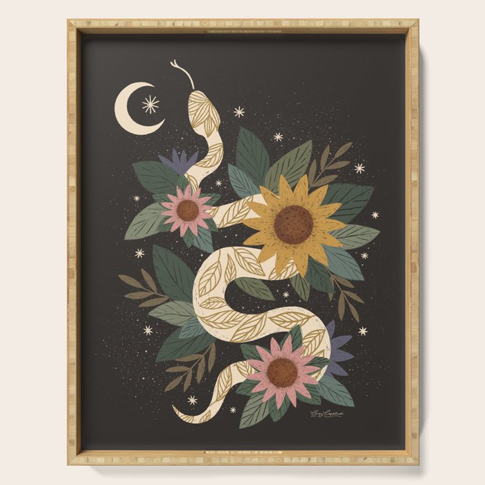 Year of the Snake - Black Serving Tray Gallery Image 1