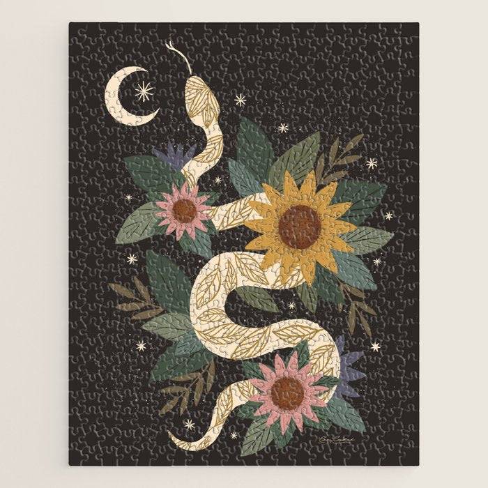 Year of the Snake - Black Jigsaw Puzzle Gallery Image 1