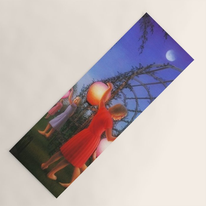 Classical Magic Realism Masterpiece 'Garden Party' by George Tooker Yoga Mat Gallery Image 1