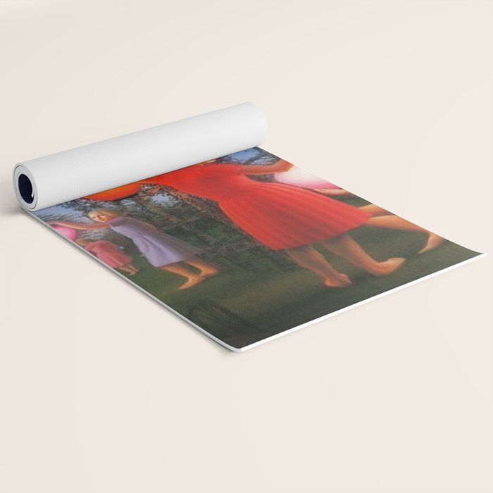 Classical Magic Realism Masterpiece 'Garden Party' by George Tooker Yoga Mat Gallery Image 2