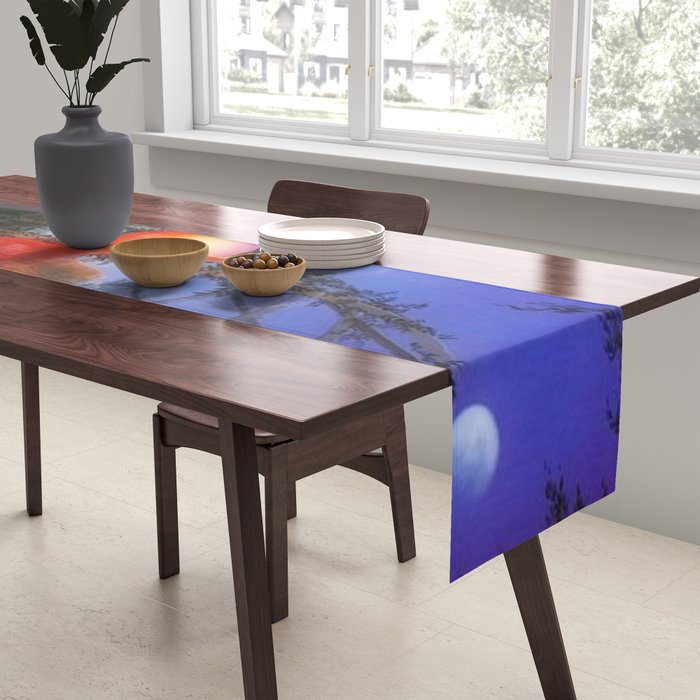 Classical Magic Realism Masterpiece 'Garden Party' by George Tooker Table Runner Gallery Image 2