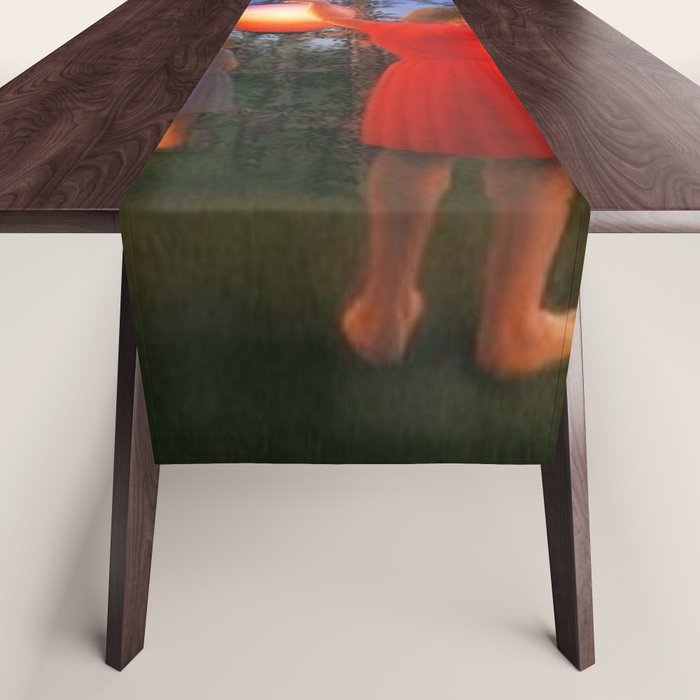 Classical Magic Realism Masterpiece 'Garden Party' by George Tooker Table Runner Gallery Image 1