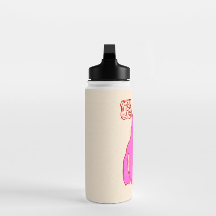 Pink Grumpy Frog Water Bottle Gallery Image 3