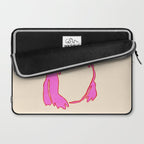 Pink Grumpy Frog Laptop Sleeve Gallery Image 2