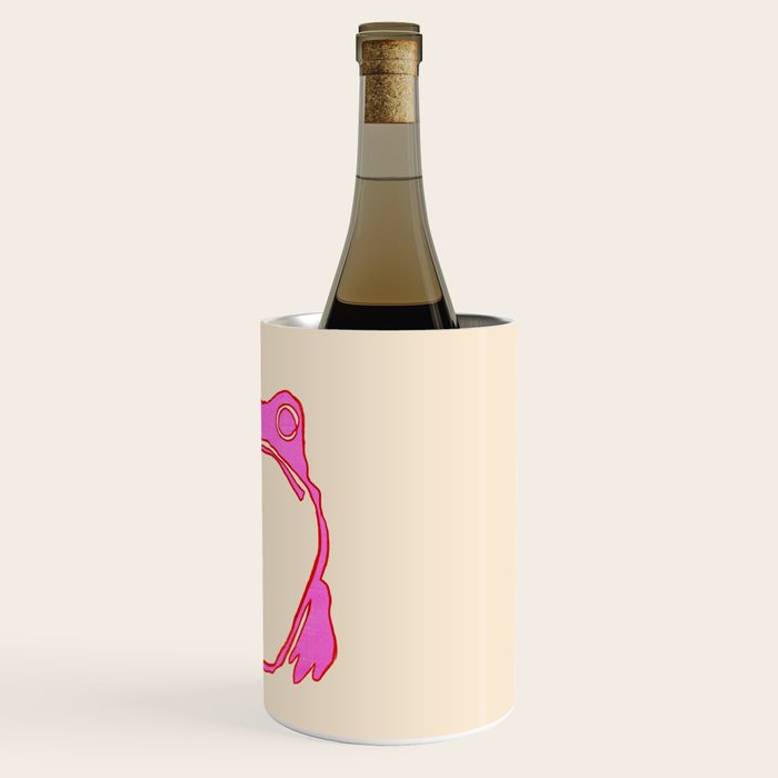 Pink Grumpy Frog Wine Chiller Gallery Image 3