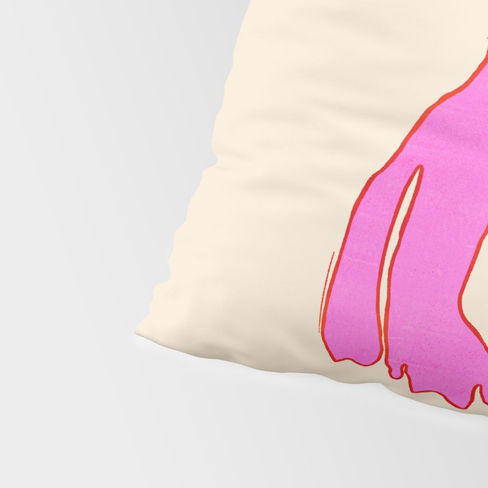 Pink Grumpy Frog Pillow Sham Gallery Image 4