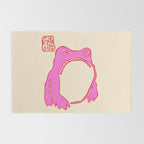 Pink Grumpy Frog Rug Gallery Image 2