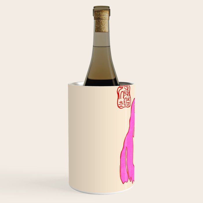 Pink Grumpy Frog Wine Chiller Gallery Image 2