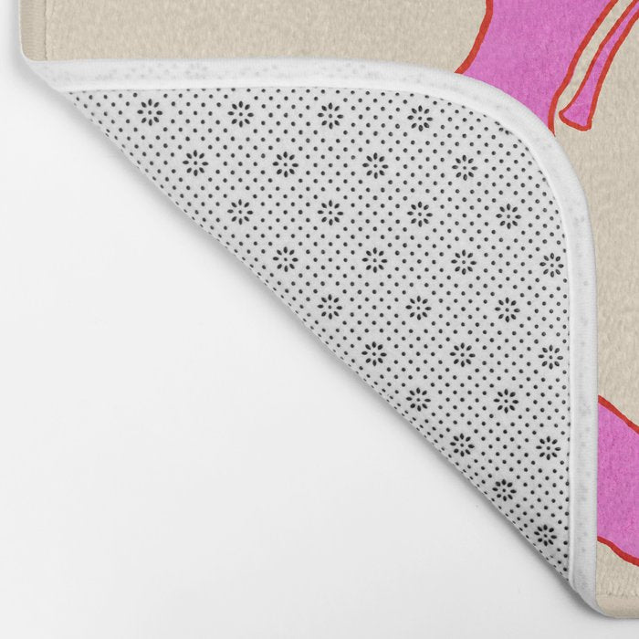 Pink Grumpy Frog Bath Mat Gallery Image 2