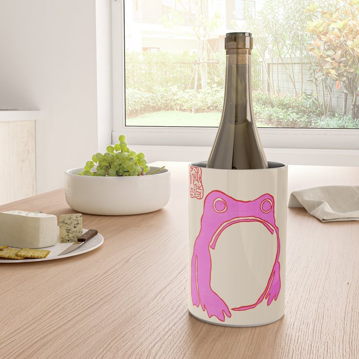 Pink Grumpy Frog Wine Chiller Gallery Image 4