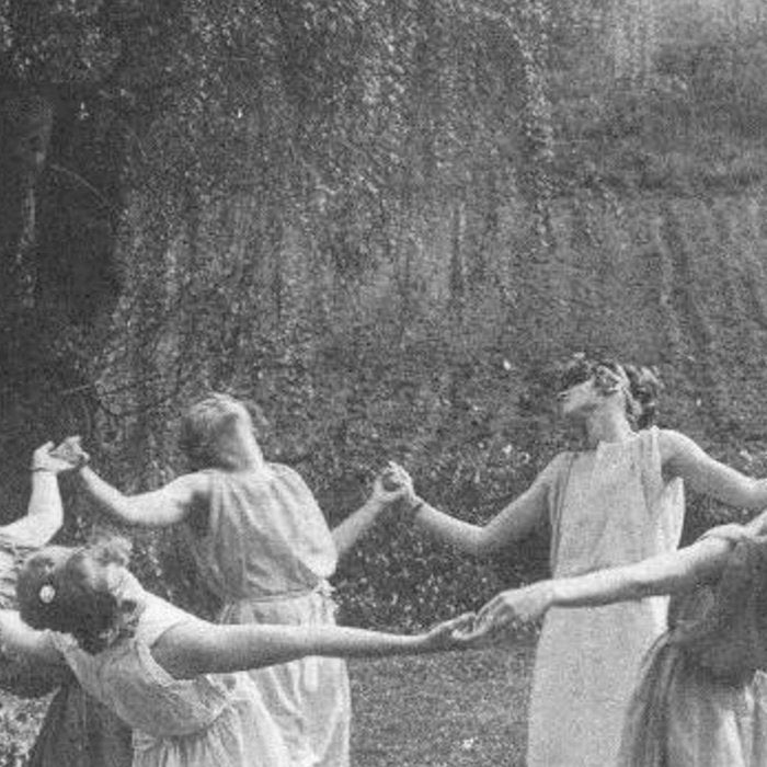 Circle Of Witches Vintage Women Dancing Black And White Coffee Mug Gallery Image 2