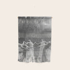 Circle Of Witches Vintage Women Dancing Black And White Wall Hanging Gallery Image 1