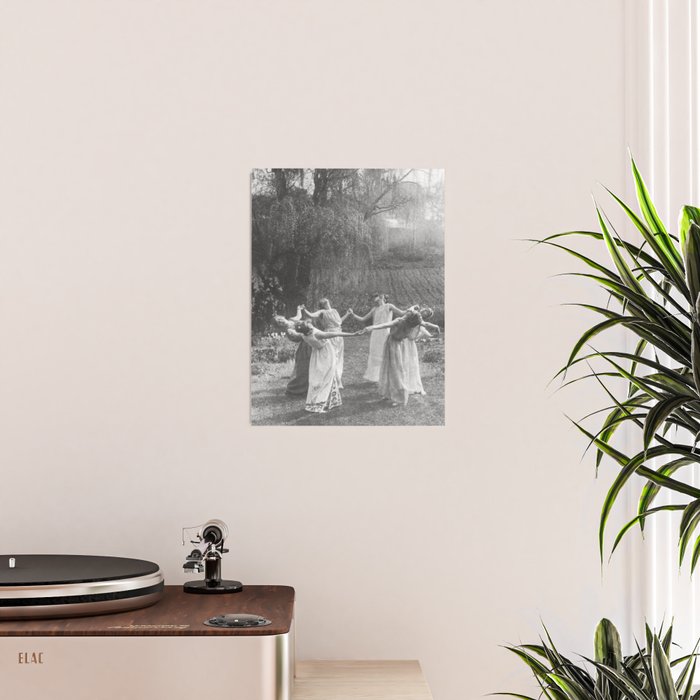 Circle Of Witches Vintage Women Dancing Black And White Poster Gallery Image 2