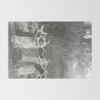 Circle Of Witches Vintage Women Dancing Black And White Rug Gallery Image 2