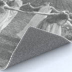 Circle Of Witches Vintage Women Dancing Black And White Rug Gallery Image 4