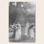 Circle Of Witches Vintage Women Dancing Black And White Cutting Board Gallery Image 1