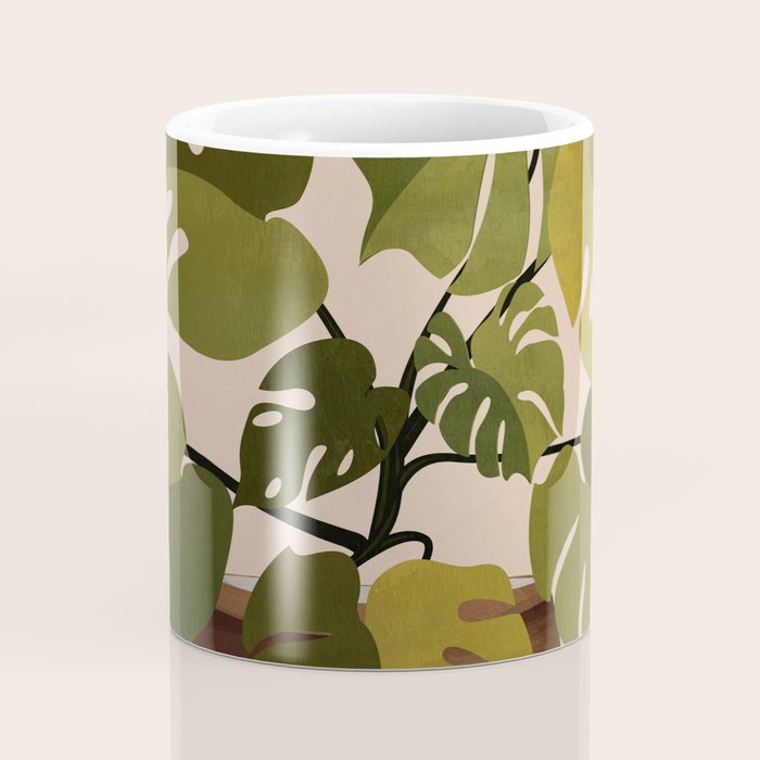 Monstera Plant In A Pot 1 Coffee Mug Gallery Image 4