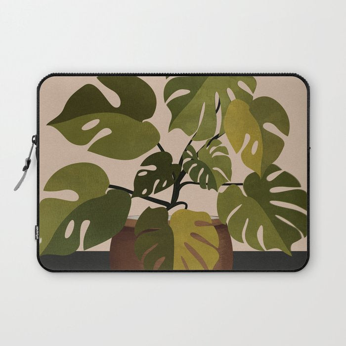Monstera Plant In A Pot 1 Laptop Sleeve Gallery Image 1