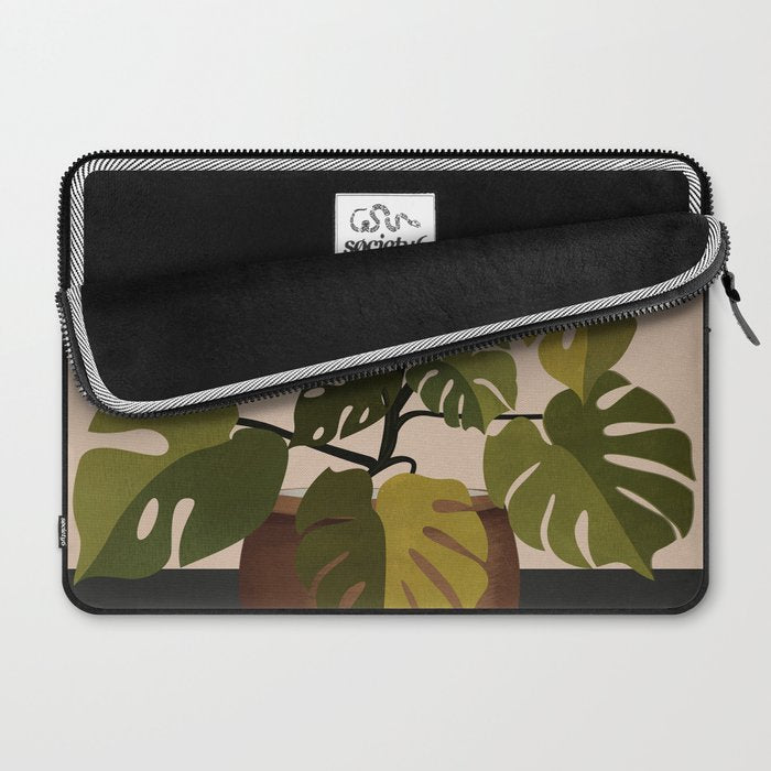 Monstera Plant In A Pot 1 Laptop Sleeve Gallery Image 2