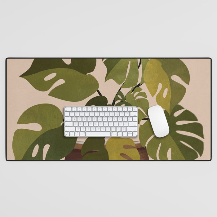 Monstera Plant In A Pot 1 Desk Mat Gallery Image 1