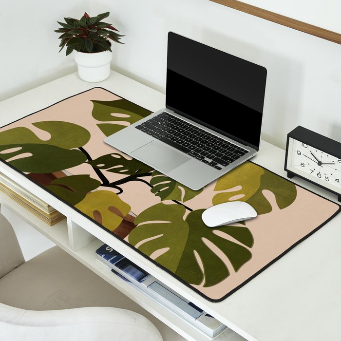 Monstera Plant In A Pot 1 Desk Mat Gallery Image 2