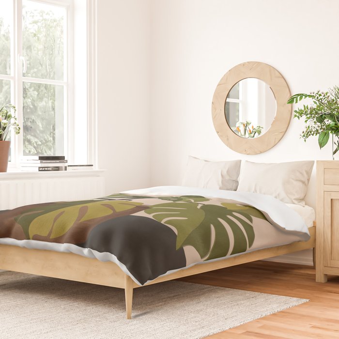 Monstera Plant In A Pot 1 Duvet Cover Gallery Image 2