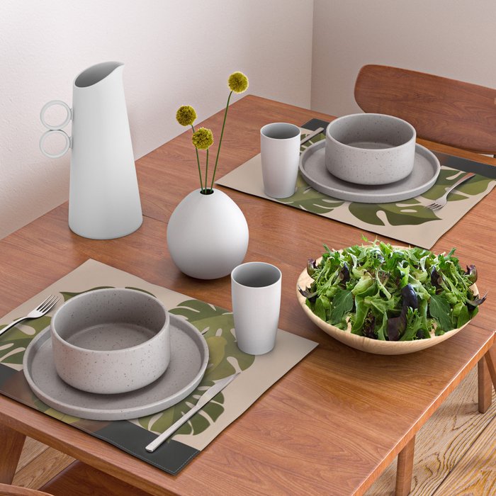 Monstera Plant In A Pot 1 Placemat Gallery Image 2