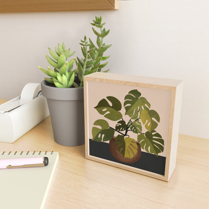 Monstera Plant In A Pot 1 Mini Art Print Gallery Image 2