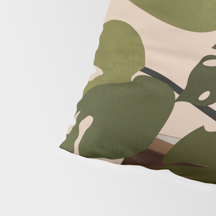 Monstera Plant In A Pot 1 Pillow Sham Gallery Image 4