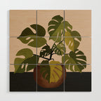 Monstera Plant In A Pot 1 Wood Wall Art Gallery Image 1