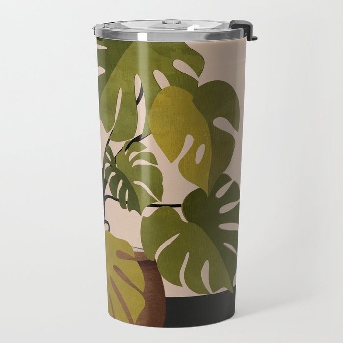 Monstera Plant In A Pot 1 Travel Mug Gallery Image 2