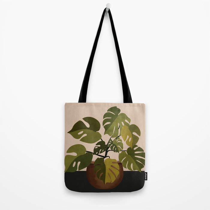Monstera Plant In A Pot 1 Tote Bag Gallery Image 2