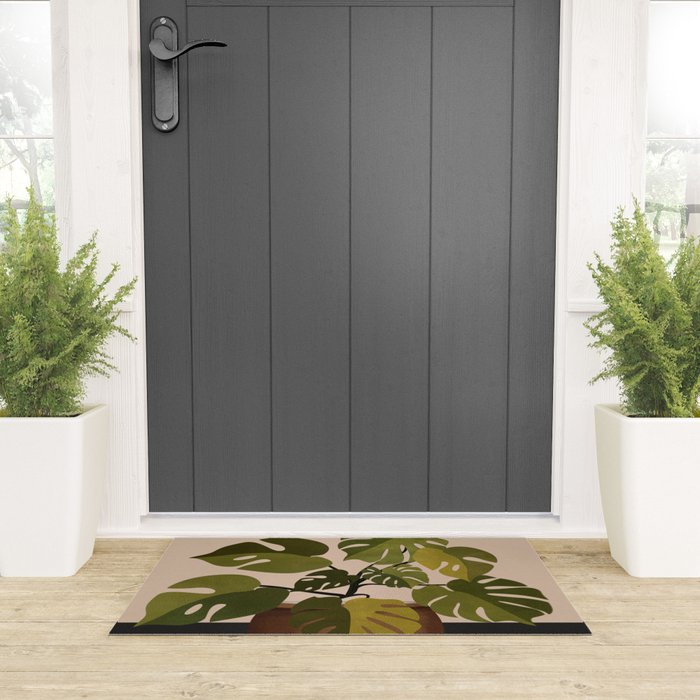 Monstera Plant In A Pot 1 Welcome Mat Gallery Image 3