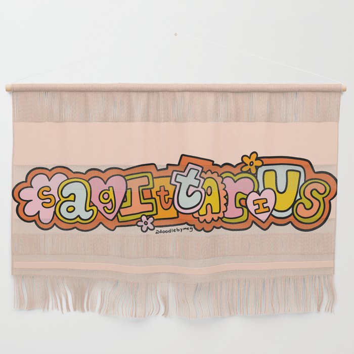 Sagittarius Doodle Letters Wall Hanging Gallery Image 1