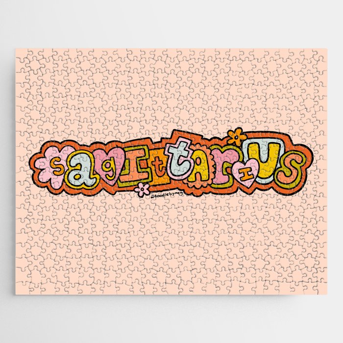 Sagittarius Doodle Letters Jigsaw Puzzle Gallery Image 1