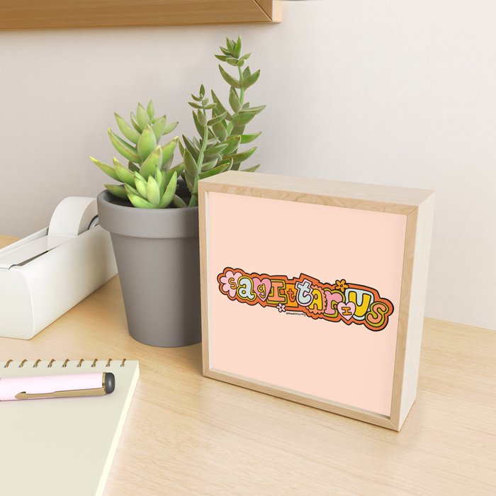 Sagittarius Doodle Letters Mini Art Print Gallery Image 2