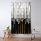 Charcoal Hexagons Window Curtain Gallery Image 5