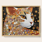 Klimt Cat with Almond Eyes Serving Tray Gallery Image 1