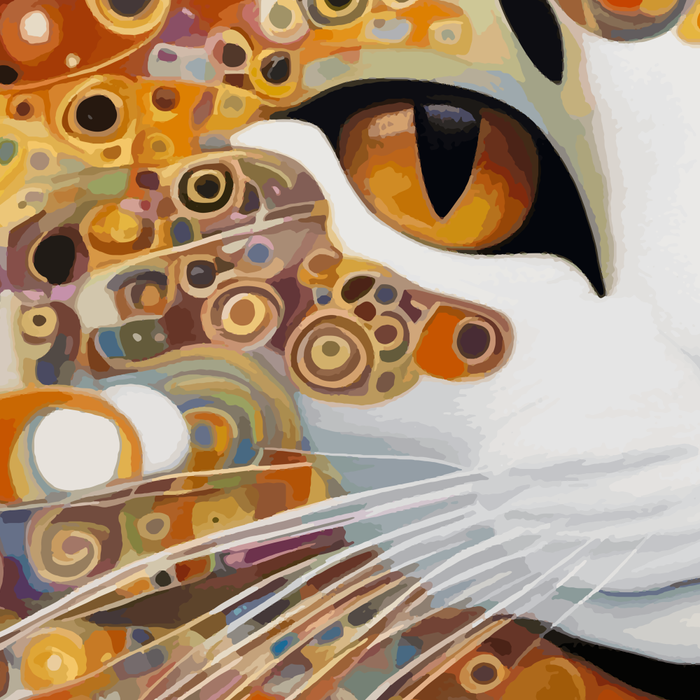 Klimt Cat with Almond Eyes Coffee Mug Gallery Image 2