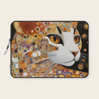 Klimt Cat with Almond Eyes Laptop Sleeve Gallery Image 1